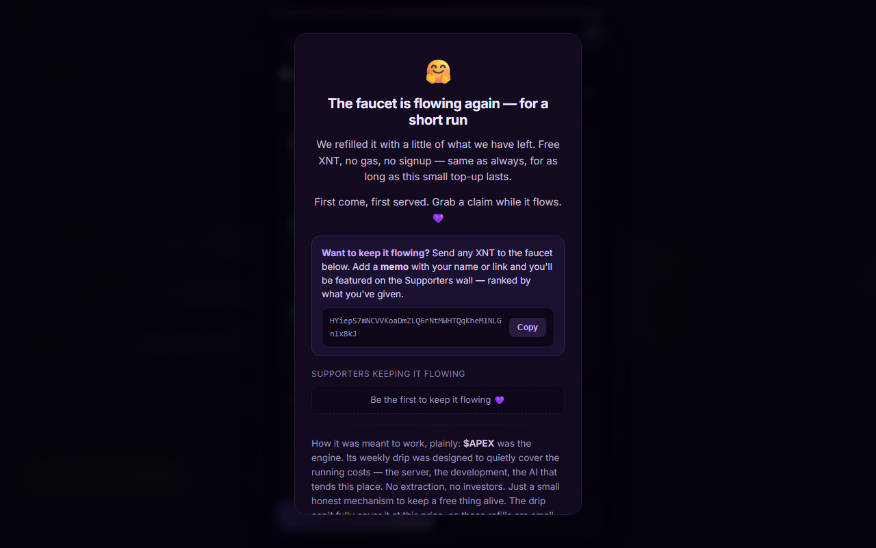 APEXfaucet preview