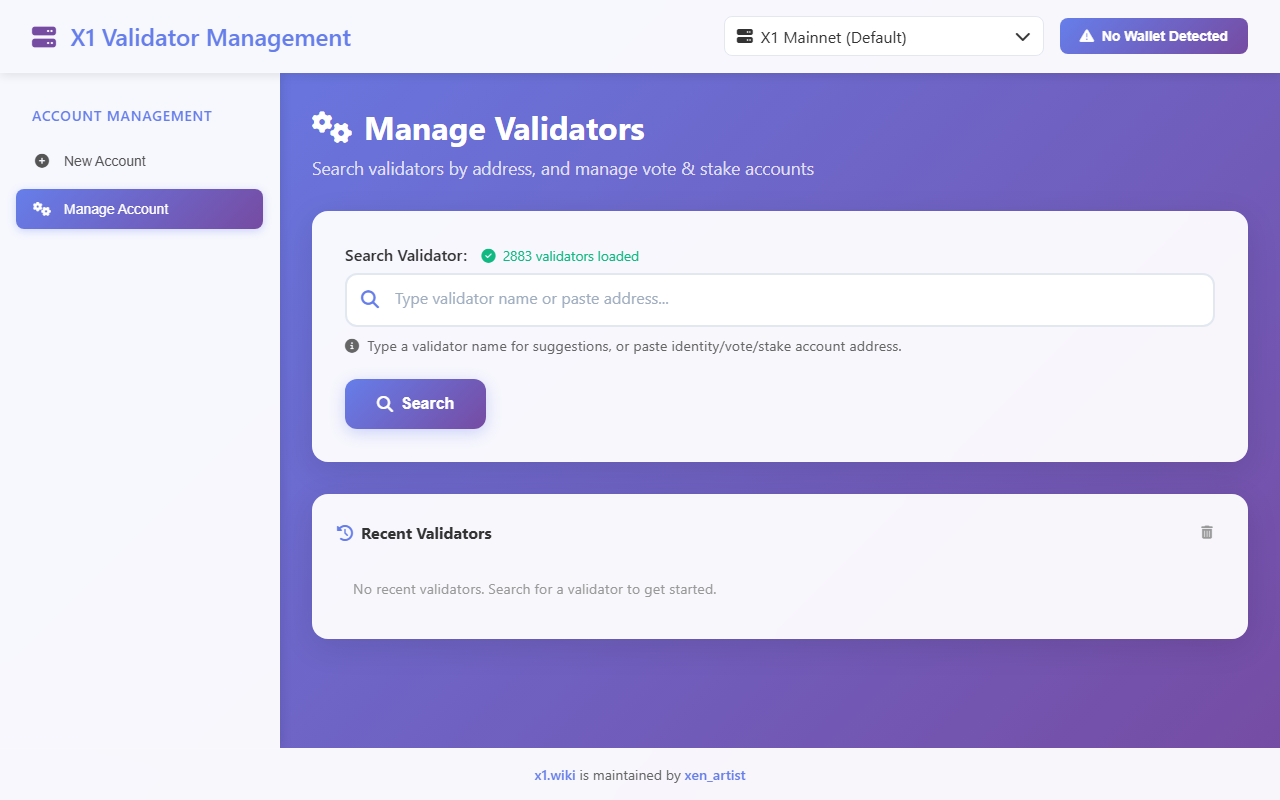 Validator Management preview