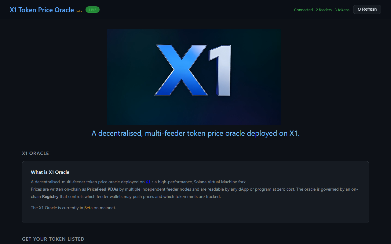 X1 Oracle preview