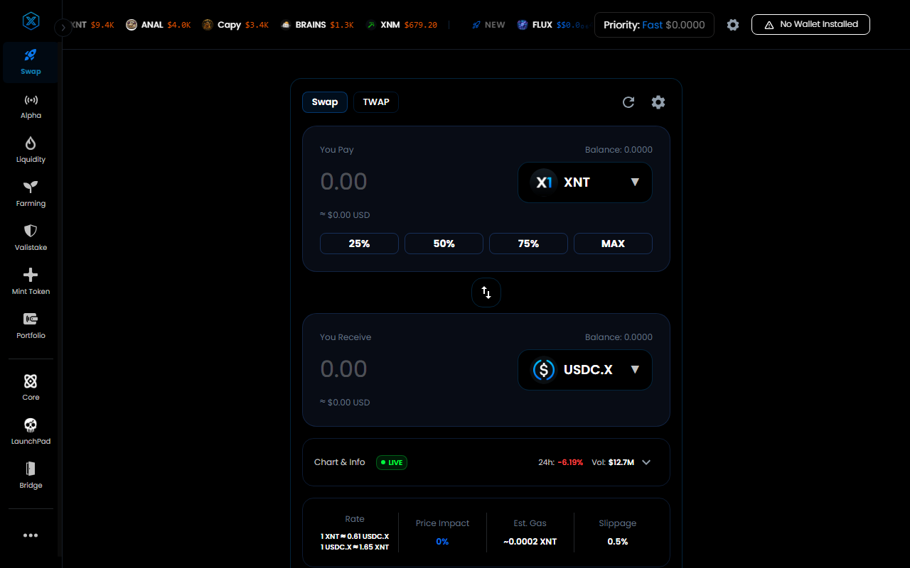 xDEX preview